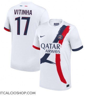 Paris Saint-Germain Vitinha #17 Seconda Maglia 2024-25 Manica Corta
